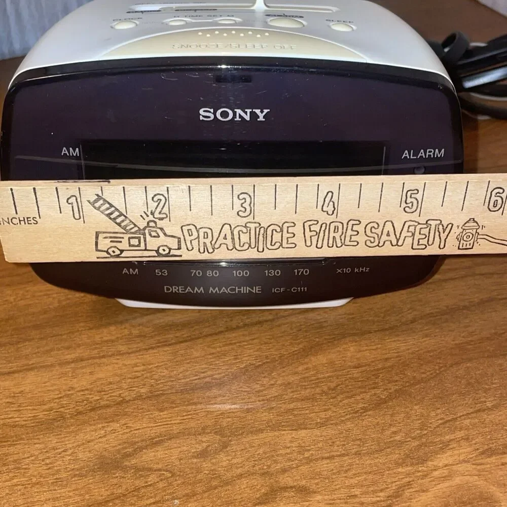 Sony Dream Machine ICF-C111 AM FM Alarm Clock Radio White Snooze Tested